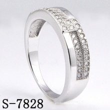 Мода 925 серебро родий женщин кольцо с цирконом (с-7828)